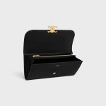 LARGE WALLET TRIOMPHE IN SHINY CALFSKIN BLACK - Image 4